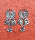 Indian Tradional Hand crafted silver look alike Brass Earrings for Women & Girls