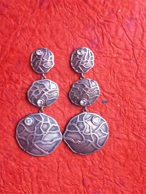 Indian Tradional Hand crafted silver look alike Brass Earrings for Women & Girls 1