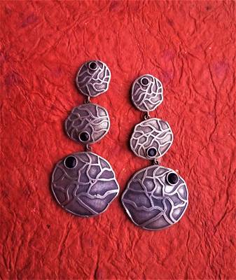 Indian Tradional Hand crafted silver look alike Brass Earrings for Women & Girls 1