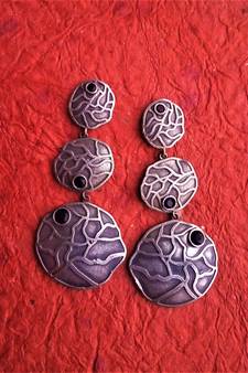 Indian Tradional Hand crafted silver look alike Brass Earrings for Women & Girls