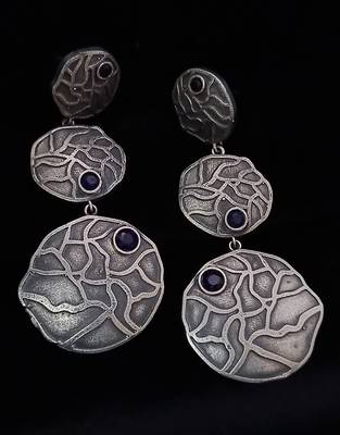 Indian Tradional Hand crafted silver look alike Brass Earrings for Women & Girls 2