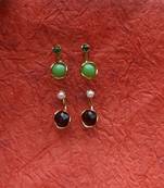 Fashion 2 Pair  of Gold plated AD  Earrings