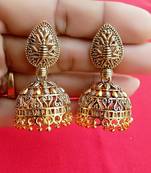 2 pair of Oxidized Gold / silver  plated Alloy metal jhumki Earrings for women & Girls