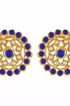 Traditional Light Weight Beaded Choker Set Glided With Moti Work 