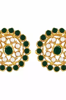 Traditional Light Weight Beaded Choker Set Glided With Moti Work 