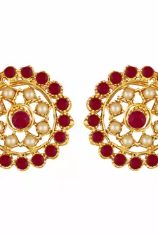 Traditional Light Weight Beaded Choker Set Glided With Moti Work 