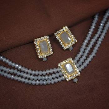 Traditional Handcrafted Beaded Choker with Earrings For Women/Girls  2