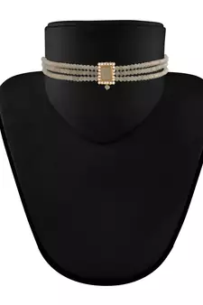 Traditional Handcrafted Beaded Choker with Earrings For Women/Girls 