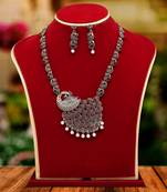 Maroon necklace-sets