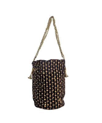 Embroidered Bridal Potli Bag Navy Blue (Single Bag) 2