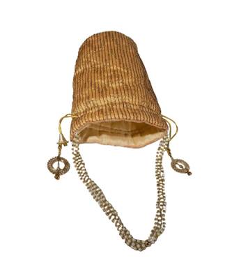 Light Weight Embroidered Potli Pouch Golden (Single Bag) 3