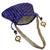 Beautiful Light Weight Potli Style Clutch Bag with Dotted Pattern For Women (Blue)