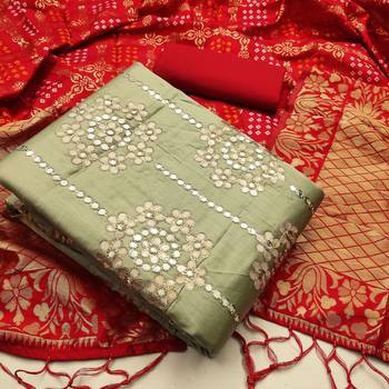 Light-green mirror cotton salwar 1