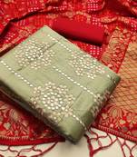 Light-green mirror cotton salwar