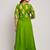  Women's Gold Print Dark Green  Rayon Kurtas