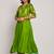  Women's Gold Print Dark Green  Rayon Kurtas