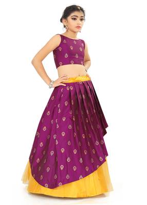 Kids Bit And Yellow Lehenga Choli 3