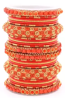 Orange bangles-and-bracelets