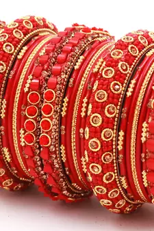 Red bangles-and-bracelets