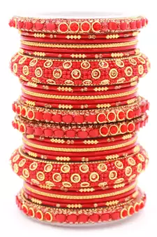 Red bangles-and-bracelets