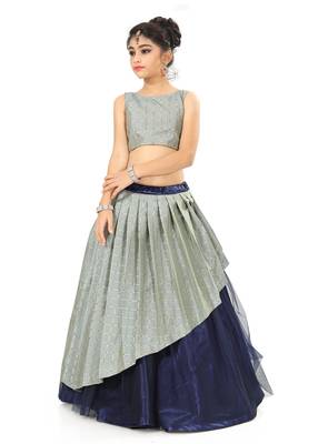 Kids Grey Lehenga Choli  1