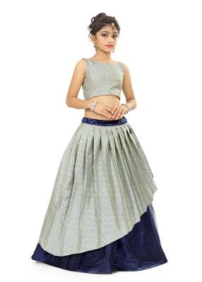 Kids Grey Lehenga Choli  3
