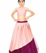 Kids Pink Readymade Lehenga Choli 