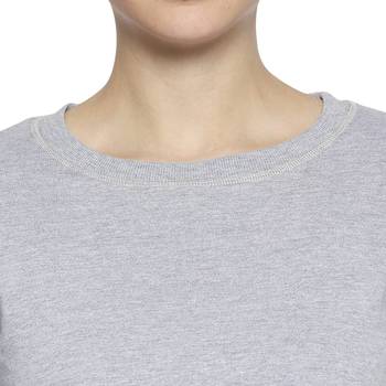 Blue Solid Plain Casual Top/Tees for Women in Cotton Fabric with Full Sleeves 4