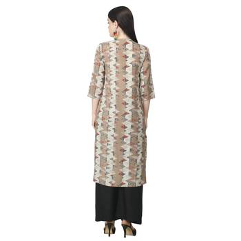 Brown printed rayon kurtas-and-kurtis 2