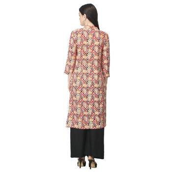 Red printed cotton cotton-kurtis 2