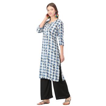 White printed rayon kurtas-and-kurtis 3