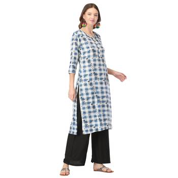 White printed rayon kurtas-and-kurtis 4
