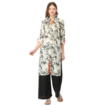 Black printed cotton cotton-kurtis 1
