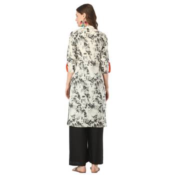 Black printed cotton cotton-kurtis 2