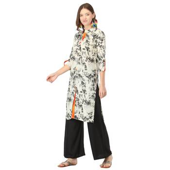 Black printed cotton cotton-kurtis 3