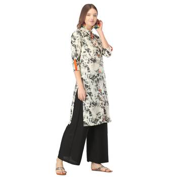 Black printed cotton cotton-kurtis 4