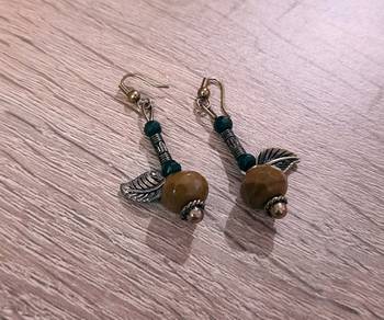 Brown agate earrings 1