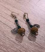 Brown agate earrings
