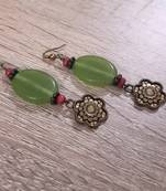 Green agate earrings