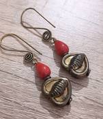 Red agate earrings