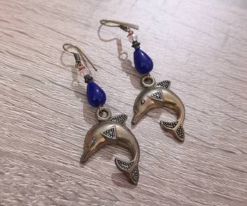 Blue agate earrings 1