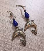 Blue agate earrings