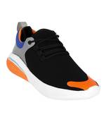 Vardhra Men's Black Synthetic Leather Outdoor Daily Casual Sneaker Shoes