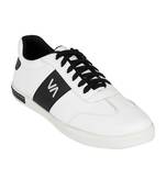 Vardhra Men's White Synthetic Leather Outdoor Daily Casual Sneaker Shoes