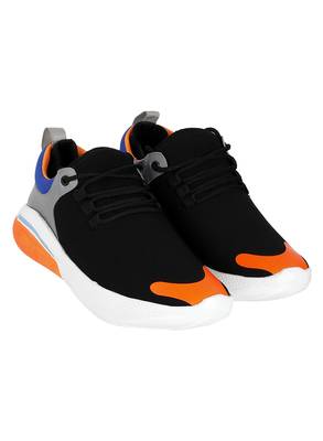 Vardhra Men's Black Synthetic Leather Outdoor Daily Casual Sneaker Shoes 5