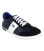 Vardhra Men's Blue Synthetic Leather Outdoor Daily Casual Sneaker Shoes