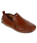 Vardhra Men's Tan Synthetic Leather Outdoor Slip On Casual Loafer