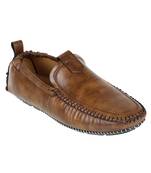 Vardhra Men's Brown Synthetic Leather Outdoor Slip On Casual Loafer