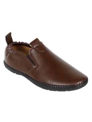 Vardhra Men's Tan Synthetic Leather Outdoor Slip On Casual Loafer 1