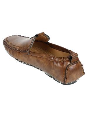 Vardhra Men's Brown Synthetic Leather Outdoor Slip On Casual Loafer 4